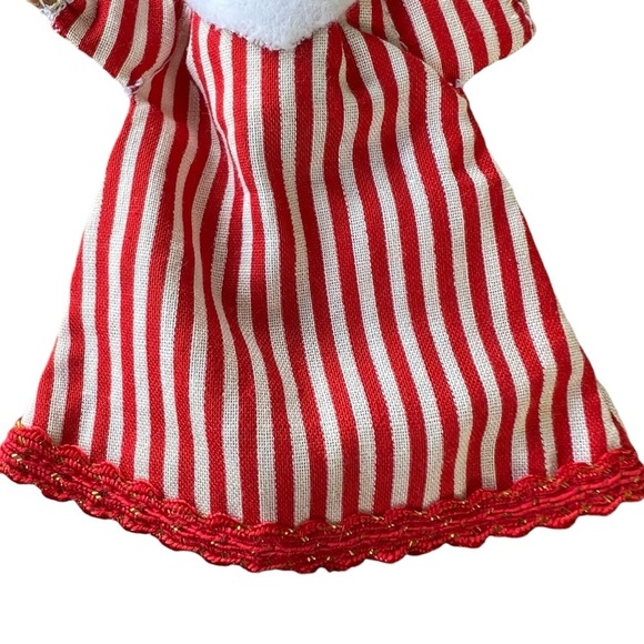 Vintage Hallmark Wooden Sleepy Santa Christmas Ornament Striped Pajamas 1986 - Picture 3 of 6